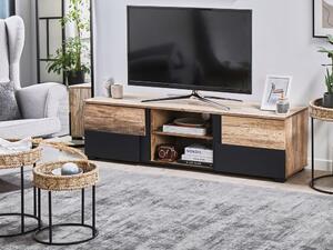TV stolík/skrinka STAGAR (svetlé drevo + čierna). Vlastná spoľahlivá doprava až k Vám domov. 1027167