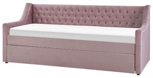 Rozkladacia posteľ 90x200 cm Maisha (ružová). Vlastná spoľahlivá doprava až k Vám domov. 1035496