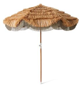 Hnedý slnečník Vintage Ombrellone Floreale - Ø 200*230 cm - HKLIVING