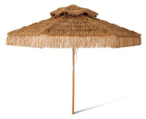 Hnedý slnečník Vintage Ombrellone Floreale - Ø 200*230 cm - HKLIVING