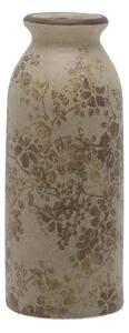 Béžová antik keramická váza s jesennými kvetmi Melun - Ø 8*20 cm - Chic Antique