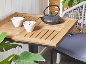 Záhradný stôl Pali (svetlé drevo + čierna). Vlastná spoľahlivá doprava až k Vám domov. 1035903