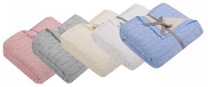 DuetBaby obojtranná deka pletená/Soft sivá