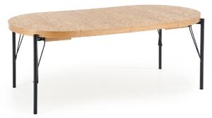 MEBLINE Rozkladací jedálenský stôl INFERNO dub prírodný / čierny