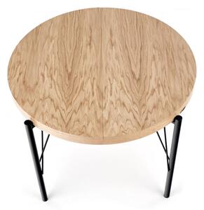 MEBLINE Rozkladací jedálenský stôl INFERNO dub prírodný / čierny