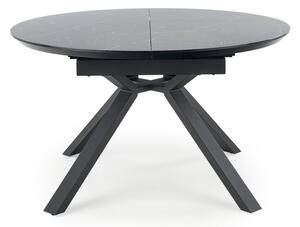 MEBLINE Rozkladací jedálenský stôl VERTIGO čierny mramor / čierny