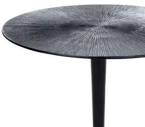 Odkladací stolík čierny kovový okrúhly geometrický tvar moderný príručný stolík