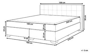 Manželská posteľ Boxspring 180 cm ADIR (s matracmi) (béžová). Vlastná spoľahlivá doprava až k Vám domov. 1007067
