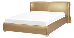 Manželská posteľ 140 cm PARNAS (s roštom) (zlatá). Vlastná spoľahlivá doprava až k Vám domov. 1007421