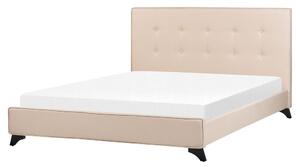 Manželská posteľ 160 cm AMBRE (s roštom) (béžová). Vlastná spoľahlivá doprava až k Vám domov. 1007091