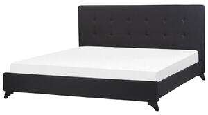 Manželská posteľ 180 cm AMBRE (s roštom) (čierna). Vlastná spoľahlivá doprava až k Vám domov. 1007093