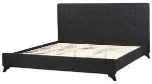 Manželská posteľ 180 cm AMBRE (s roštom) (čierna). Vlastná spoľahlivá doprava až k Vám domov. 1007093