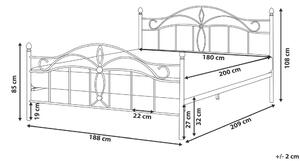 Manželská posteľ 180 cm ANTALIA (s roštom) (biela). Vlastná spoľahlivá doprava až k Vám domov. 1007095