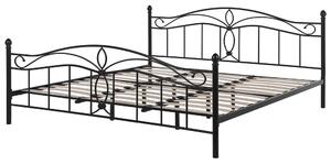 Manželská posteľ 180 cm ANTALIA (s roštom) (čierna). Vlastná spoľahlivá doprava až k Vám domov. 1007097