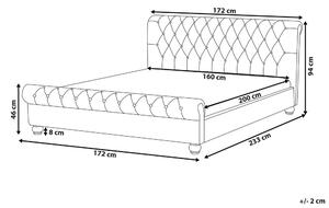 Manželská posteľ 160 cm ARCHON (s roštom) (sivá). Vlastná spoľahlivá doprava až k Vám domov. 1007112