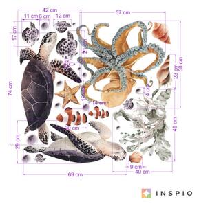 INSPIO-textilná prelepiteľná nálepka - Podmorský svet - nálepky do detskej izby