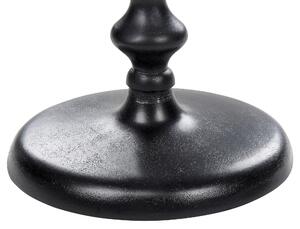 Odkladací stolík čierny kovový okrúhly geometrický tvar príručný stolík
