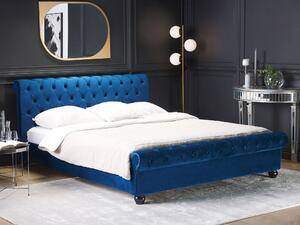 Manželská posteľ 160 cm ARCHON (s roštom) (modrá). Vlastná spoľahlivá doprava až k Vám domov. 1007105