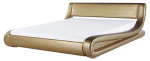 Manželská posteľ 160 cm AVENUE (s roštom) (zlatá). Vlastná spoľahlivá doprava až k Vám domov. 1007156