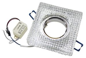 Závesné bodové svetlo BERGE BRG70454 crystal LED žiarovka GU10 5W - studená biela