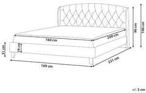 Manželská posteľ 160 cm BORD (s roštom) (béžová). Vlastná spoľahlivá doprava až k Vám domov. 1007183