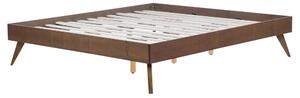 Manželská posteľ 160 cm BERRY (s roštom) (tmavé drevo). Vlastná spoľahlivá doprava až k Vám domov. 1007180