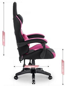 Hells Herné kreslo Hell's Chair Rainbow Pink Black Mesh