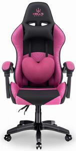 Hells chair Herná stolička Hell's Chair Rainbow Fabric Ružová Čierna