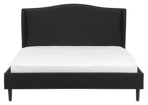 Manželská posteľ 160 cm COLLETTE (s roštom) (čierna). Vlastná spoľahlivá doprava až k Vám domov. 1007210