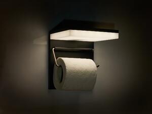 BERGE LED držiak na toaletný papier s USB 5W - neutrálna biela