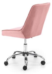 Ružová kancelárska stolička MORE VELVET