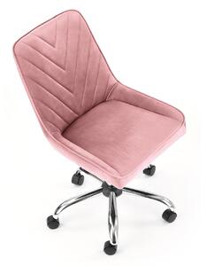 Ružová kancelárska stolička MORE VELVET