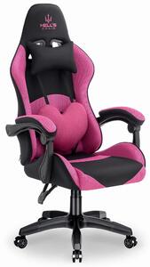 Hells chair Herná stolička Hell's Chair Rainbow Fabric Ružová Čierna