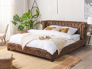 Manželská posteľ 180 cm CAVILLA (s roštom) (hnedá). Vlastná spoľahlivá doprava až k Vám domov. 1007201