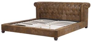 Manželská posteľ 180 cm CAVILLA (s roštom) (hnedá). Vlastná spoľahlivá doprava až k Vám domov. 1007201