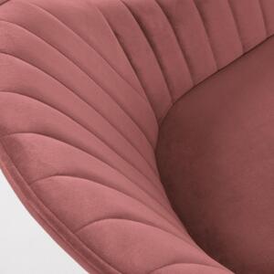 FABIA VELVET stolička Ružová