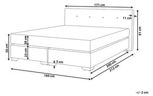 Kontinentálna posteľ 160 cm CONSOLE (s roštom a matracom) (béžová). Vlastná spoľahlivá doprava až k Vám domov. 1007223