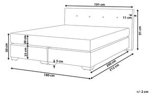 Kontinentálna posteľ 180 cm CONSOLE (s roštom a matracom) (sivá). Vlastná spoľahlivá doprava až k Vám domov. 1007244