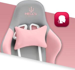Hells chair Herná stolička Hell's Chair Rainbow Ružová Sivá