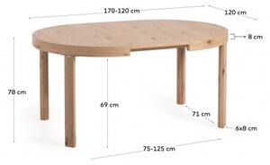 COLLEEN rozťahovací okrúhly jedálenský stôl