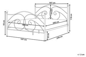 Manželská posteľ 180 cm DIROU (s roštom) (čierna). Vlastná spoľahlivá doprava až k Vám domov. 1007240
