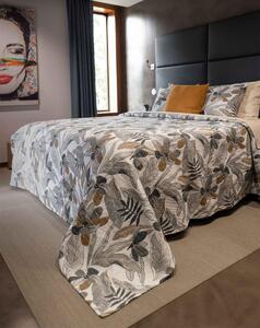 Forbyt, prikrývka na posteľ, floreyst, šedobéžová 240 x 260 cm