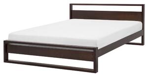 Manželská posteľ 160 cm GIACOMO (s roštom) (tmavé drevo). Vlastná spoľahlivá doprava až k Vám domov. 1007288