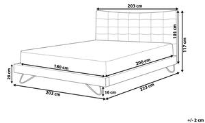 Manželská posteľ 180 cm LANEL (s roštom) (sivá). Vlastná spoľahlivá doprava až k Vám domov. 1007299