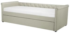 Rozkladacia posteľ 90 cm LISABON (s roštom) (béžová). Vlastná spoľahlivá doprava až k Vám domov. 1007305
