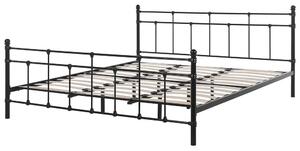 Manželská posteľ 180 cm LUXO (s roštom) (čierna). Vlastná spoľahlivá doprava až k Vám domov. 1007327