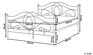 Manželská posteľ 180 cm LAURA (s roštom) (čierna). Vlastná spoľahlivá doprava až k Vám domov. 1007331