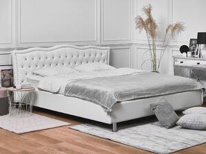 Manželská posteľ 180 cm MATH (s roštom a úl. priestorom) (biela). Vlastná spoľahlivá doprava až k Vám domov. 1007345