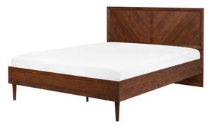 Manželská posteľ 140 cm MILLET (s roštom) (tmavé drevo). Vlastná spoľahlivá doprava až k Vám domov. 1007368