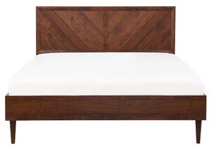 Manželská posteľ 160 cm MILLET (s roštom) (tmavé drevo). Vlastná spoľahlivá doprava až k Vám domov. 1007369